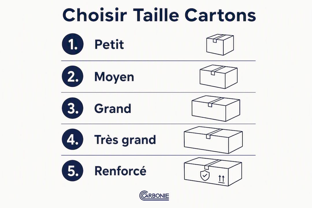 Infographie : comment bien choisir la taille de ses cartons pour un déménagement