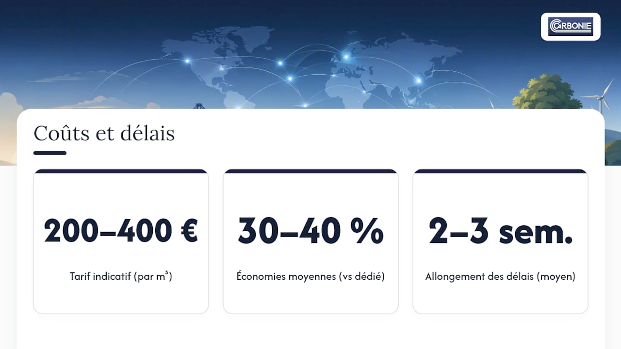 Comparaison des coûts et des délais pour un groupage international