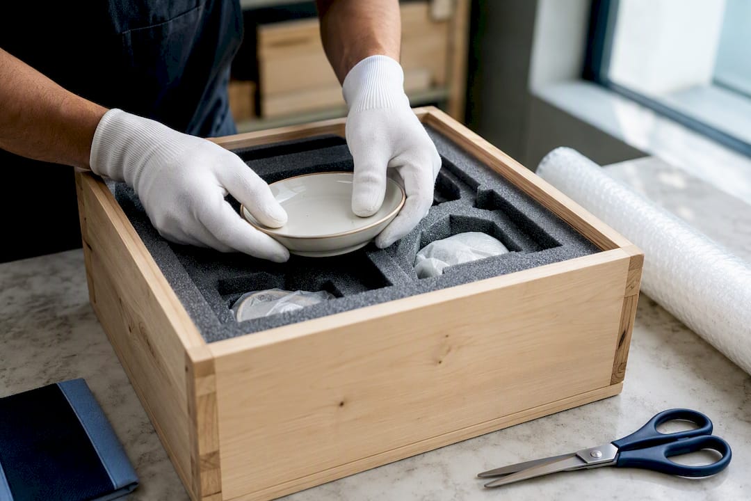 Protection en mousse pour objets fragiles