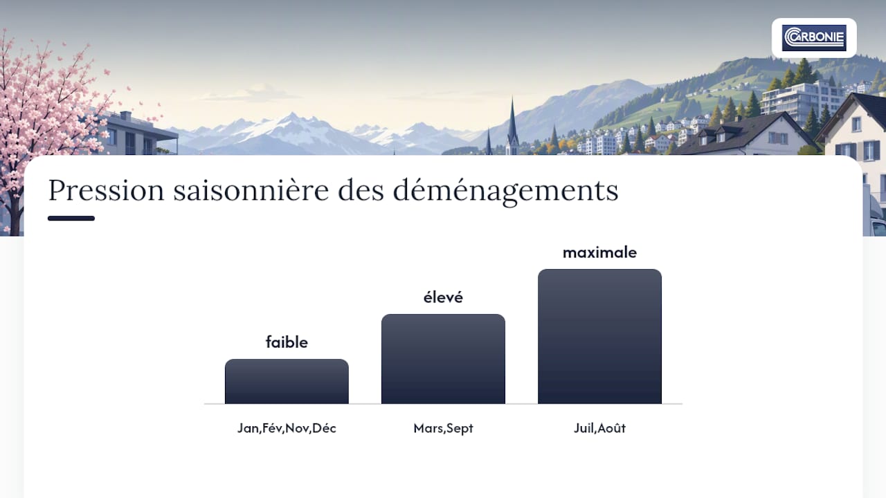 Variations saisonnières des déménagements en Suisse