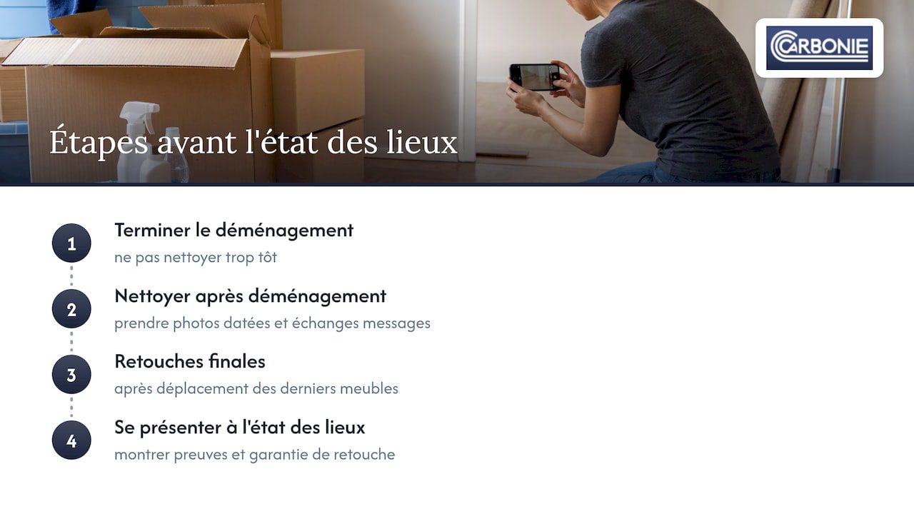Séquence de nettoyage avant l’état des lieux