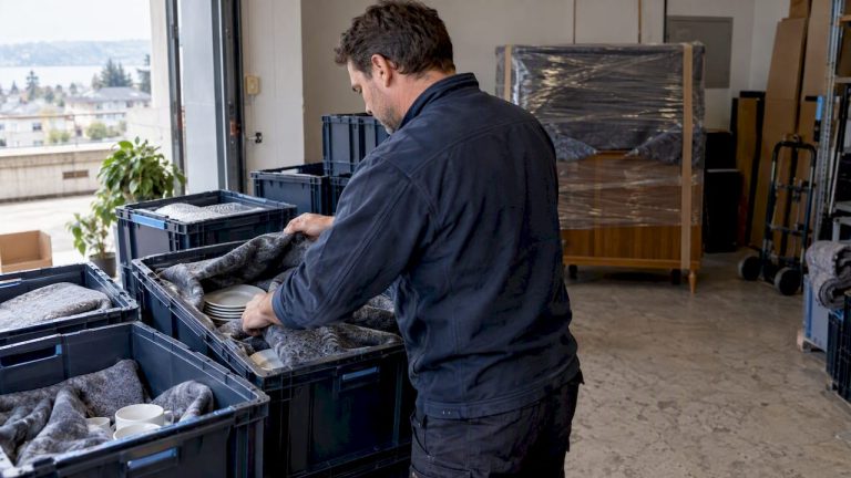 Caisses réutilisables prêtes pour le déménagement