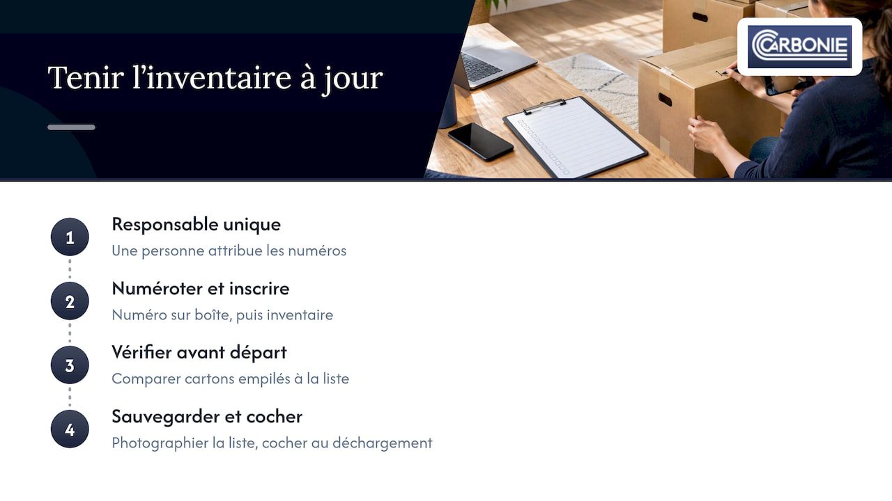 Comment garder une numérotation cohérente entre emballage et inventaire ? — overview diagram