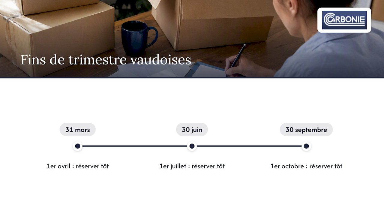 Dates de déménagement très demandées dans le canton de Vaud